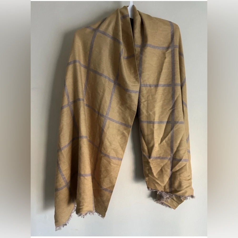 Women’s Thick Plaid Scarf 100% VELVET